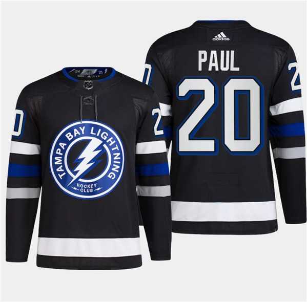 Men%27s Tampa Bay Lightning #20 Nicholas Paul Black 2024 Stadium Series Stitched Jersey Dzhi